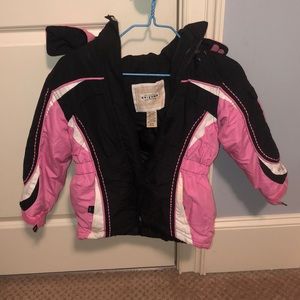 Black and Pink Insulated Kids Jacket